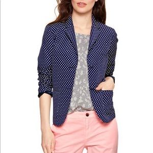 Gap The Academy Blazer Navy/white polka dot size 2